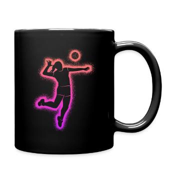 Joueuse de volley-ball Femmes Filles Joueuse de volley-ball - Mug uni - noir - Droite