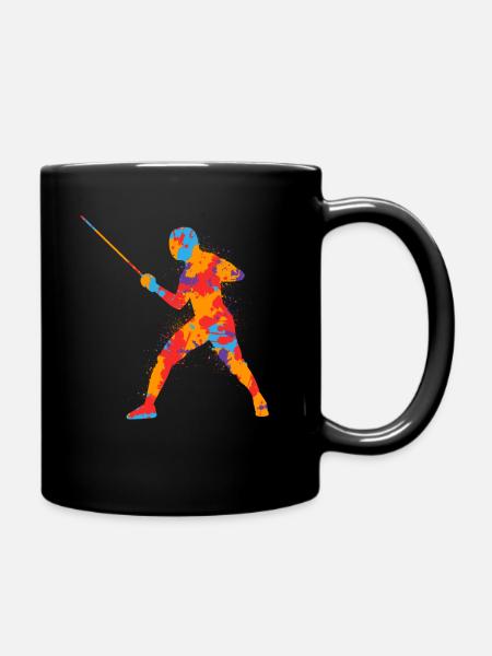 Escrime Graphique Coloré Escrime Enfants Escrime - Mug uni - noir
