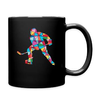 Hockey Players Colorful Boys Hockey Players - Full Colour Mug - black - Right