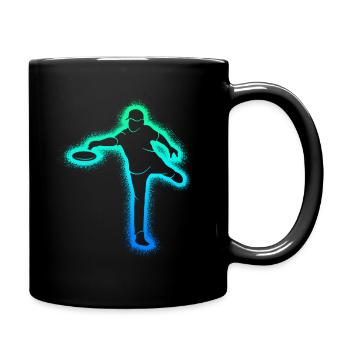 Disc Golf Discgolfspieler Männer Jungen Discgolfer - Tasse einfarbig - Schwarz - Rechts
