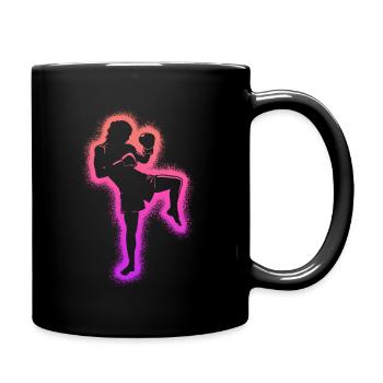 Muay Thai Arts Martiaux Kickboxer Filles Kickboxing - Mug uni - noir - Droite