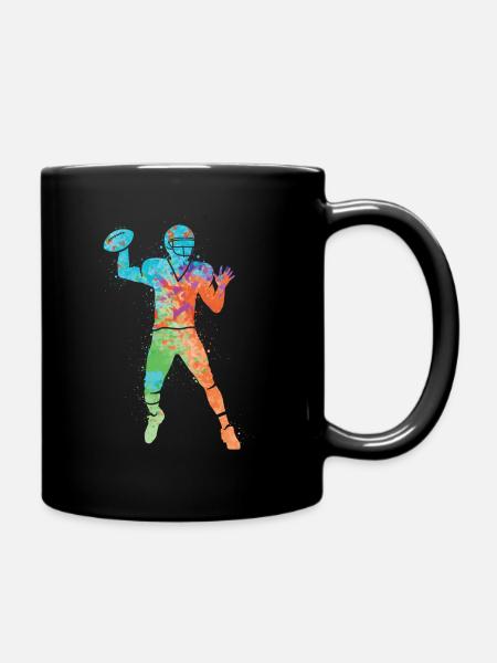 Football américain Sports Hommes Enfants Football - Mug uni - noir