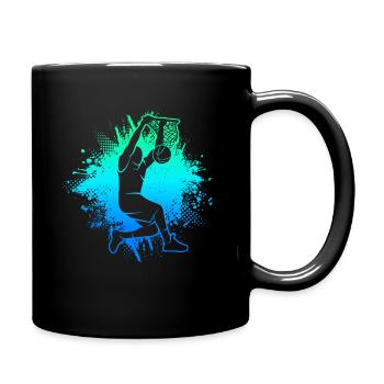 Basketball Bball Jungen Basketballspieler Herren - Tasse einfarbig - Schwarz - Rechts