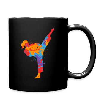 Karaté Fille Artiste Martial Coloré Taekwondo Fille - Mug uni - noir - Droite