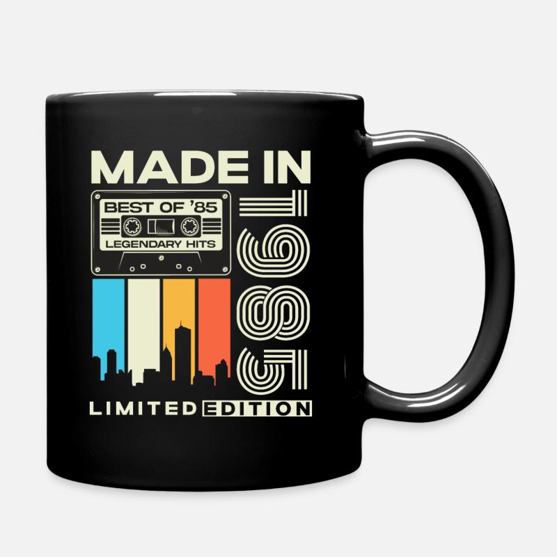 1985 geboren Jahrgang Geburtstag Geschenk Retro - Tasse einfarbig - Schwarz