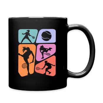 Joueurs de tennis Enfants Joueurs de tennis Filles - Mug uni - noir - Droite