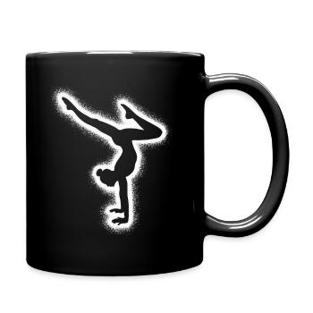 Gymnast Gymnastics Handstand Girls Ladies Gymnastics - Full Colour Mug - black - Right