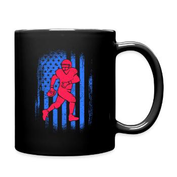 Football américain États-Unis Joueurs de football Hommes - Mug uni - noir - Droite