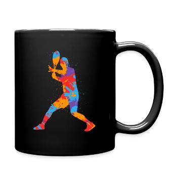 Joueurs de tennis Garçons colorés Joueurs de tennis Enfants - Mug uni - noir - Droite