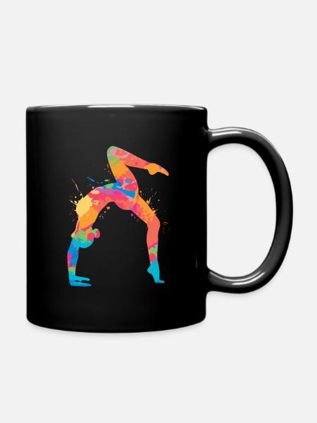 Gymnaste Gymnastique Équilibre sur les mains Filles Gymnastique féminine - Mug uni - noir