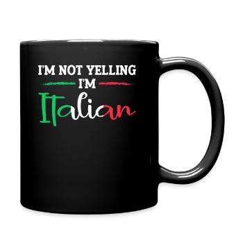 Italian Italian Funny Saying Gift Idea - Full Colour Mug - black - Right