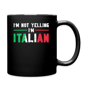 Italian Italy Funny Saying Gift Idea - Full Colour Mug - black - Right