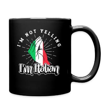 Italian Italy Funny Saying Gift Idea - Full Colour Mug - black - Right