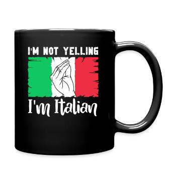 Italian Italian Funny Saying Gift Idea - Full Colour Mug - black - Right