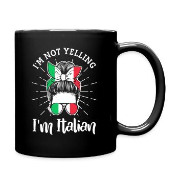 Italian Italy Funny Saying Gift Idea - Full Colour Mug - black - Right