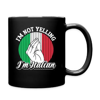 Italian Italian Funny Saying Gift Idea - Full Colour Mug - black - Right