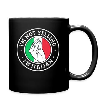Italian Italy Funny Saying Gift Idea - Full Colour Mug - black - Right