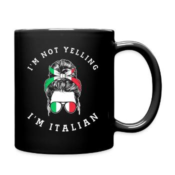 Italian Italy Funny Saying Gift Idea - Full Colour Mug - black - Right