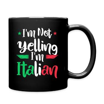 Italian Italy Funny Saying Gift Idea - Full Colour Mug - black - Right