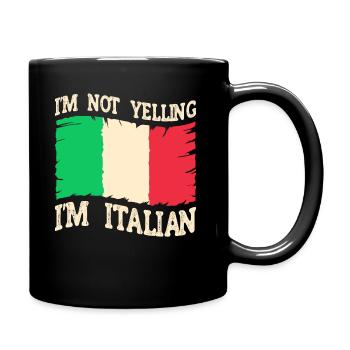Italian Italy Funny Saying Gift Idea - Full Colour Mug - black - Right