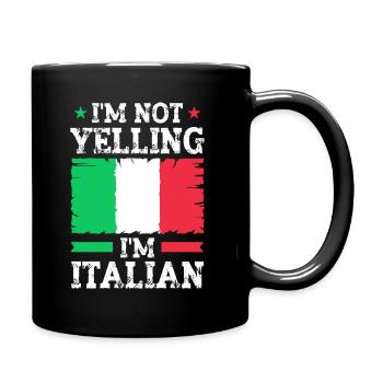 Italian Italian Italy Gift Idea - Full Colour Mug - black - Right