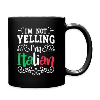 Italian Italian Funny Saying Gift Idea - Full Colour Mug - black - Right