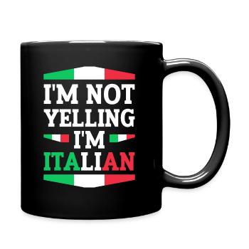 Italian Italy Funny Saying Gift Idea - Full Colour Mug - black - Right