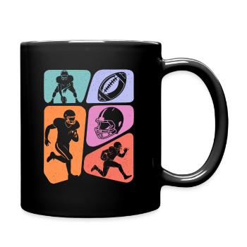 Football américain Enfants Hommes Garçons Football - Mug uni - noir - Droite