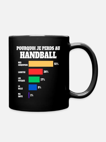 Maillot Humour Joueur Handball - Mug uni - noir