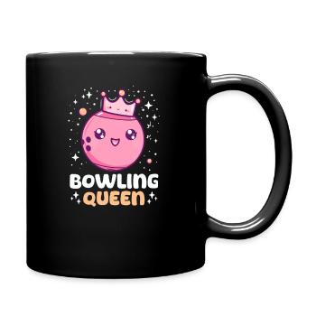 Bowling Bowling Königin - Tasse einfarbig - Schwarz - Rechts