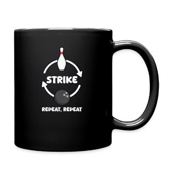 Bowling Strike, répéter, répéter - Mug uni - noir - Droite