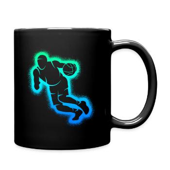 Basketballer Dribbling Herren Basketball Jungen - Tasse einfarbig - Schwarz - Rechts