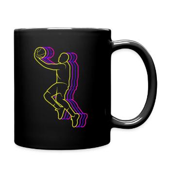 Basketballer Jungen Basketball Herren - Tasse einfarbig - Schwarz - Rechts