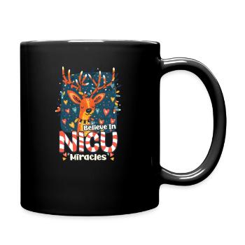 Noël de l’USIN Croyez aux miracles de l’USIN - Mug uni - noir - Droite