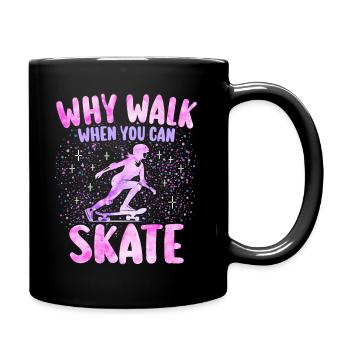 Fille Pratiquante Skate Femme Skateuse - Mug uni - noir - Droite