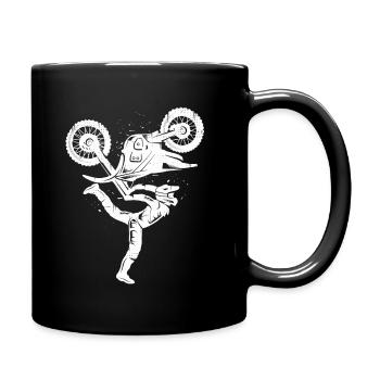 Dirt Biker Herren Motorrad Jungen Motocross Kinder - Tasse einfarbig - Schwarz - Rechts