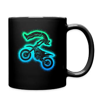 Dirt Biker Moto Homme Motocross Garçons - Mug uni - noir - Droite