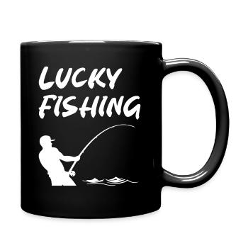 Pêche chanceuse - Mug uni - noir - Droite