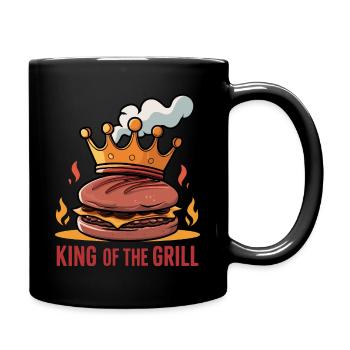 King of the Grill - BBQ Design - Full Colour Mug - black - Right
