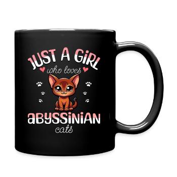 Fille Adore Chat Abyssin - Mug uni - noir - Droite