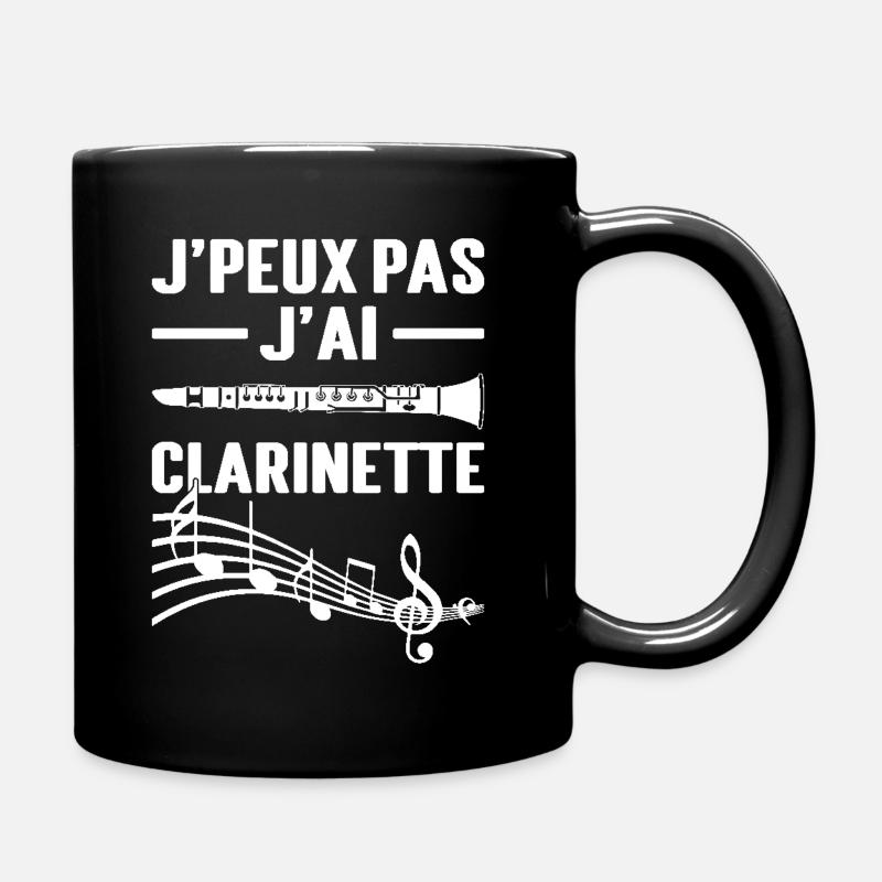 J'peux Pas J'ai Clarinette | Humour Clarinettiste - Mug uni - noir