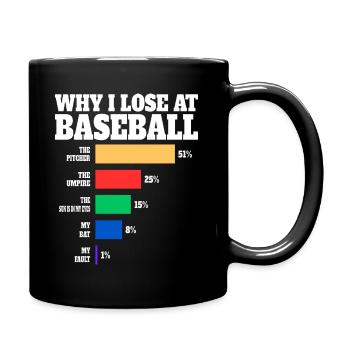 Baseball Player Humor Baseball - Full Colour Mug - black - Right