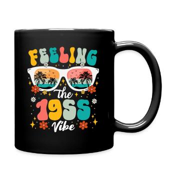 70 Jahre Frau 1955 70 Jahre Jubiläum - Tasse einfarbig - Schwarz - Rechts