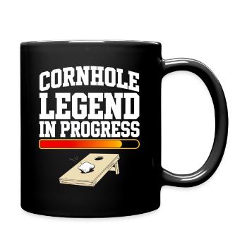 Cornhole Legend Running Cornhole - Tasse einfarbig - Schwarz - Rechts