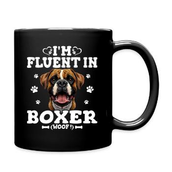 Parler Le Boxer Humour Chien Boxer - Mug uni - noir - Droite