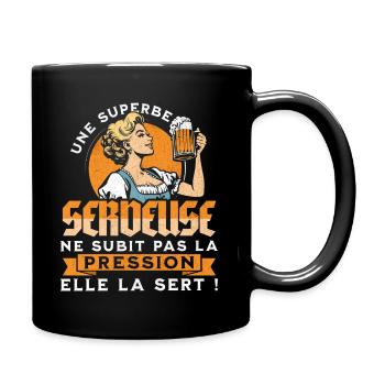 Bière Bar Barwoman Serveuse Humour - Mug uni - noir - Droite