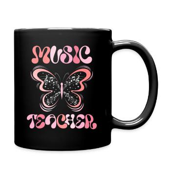 Papillon Professeur de Musique - Mug uni - noir - Droite