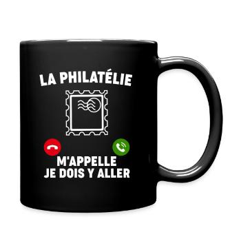 Humour Philatélie Timbre Poste - Mug uni - noir - Droite