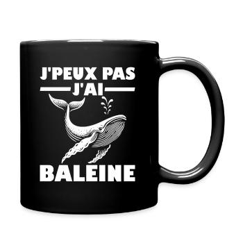Humour Baleine Mammifère Mer Marin - Mug uni - noir - Droite