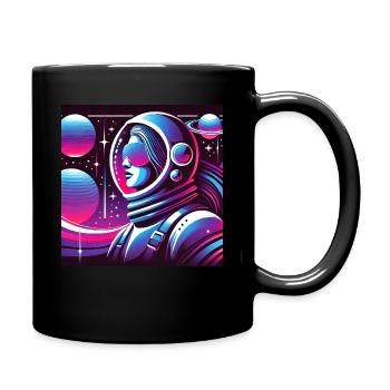 Spacewoman - Tasse einfarbig - Schwarz - Rechts